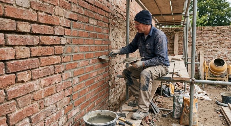 Our team working on Masonry Service projects in Brainerd, MN