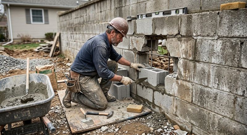 Block Wall Repair in Garrison, MN