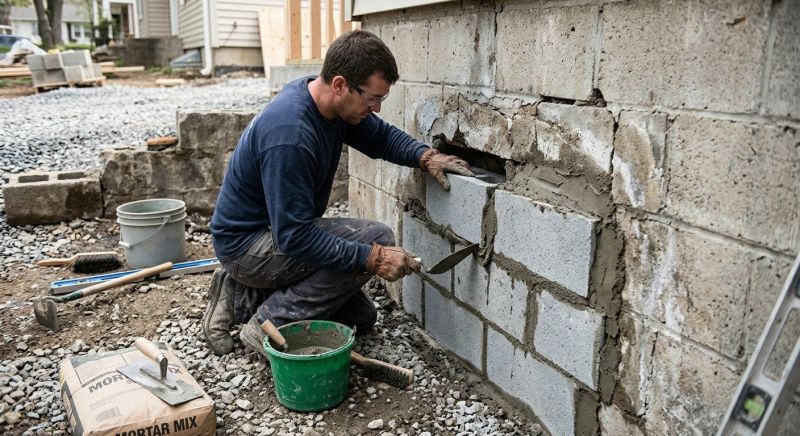 Block Wall Repair in Merrifield, MN