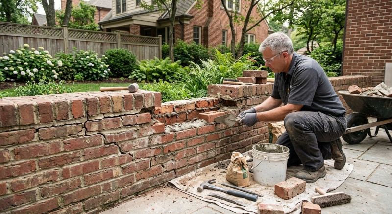 Brick Fence Repair in Brainerd, MN