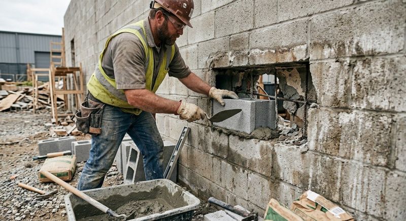 Concrete Block Repair in Crosby, MN