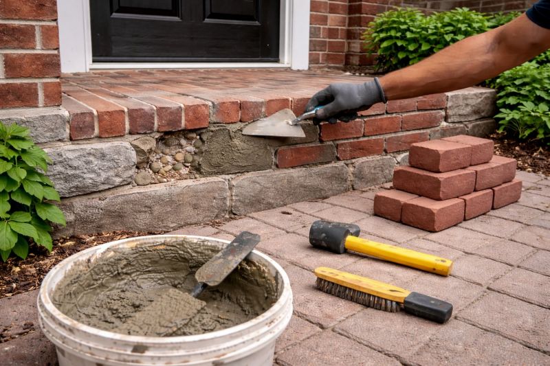 Entryway Brick Repair in Brainerd, MN