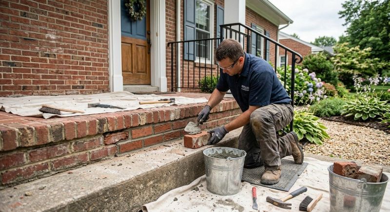 Porch Brick Repair in Brainerd, MN