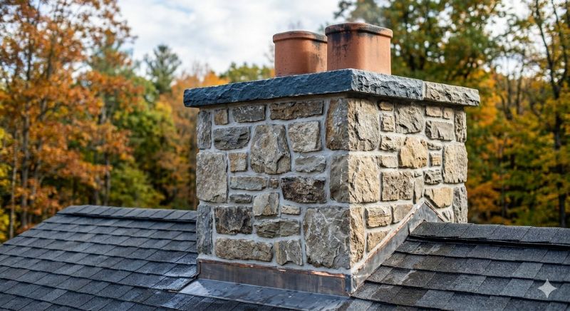 Stone Chimney Installation in Cushing, MN