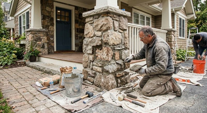 Stone Column Repair in Brainerd, MN