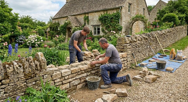 Stone Wall Repair in Garrison, MN